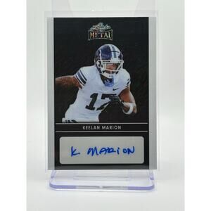 2024 Leaf Metal Keelan Marion Black Shimmer Auto 5/6 SP Miami Hurricanes